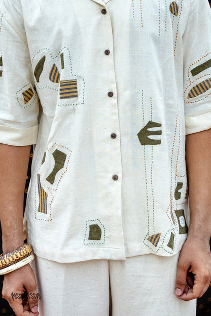 Abstract applique Shirt